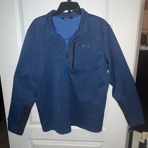The North Face Men's Canyonlands 1/2 Zip fleece pullover in blue heather- XL